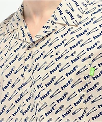 HUF Breaker Natural Button Up Short Sleeve Shirt