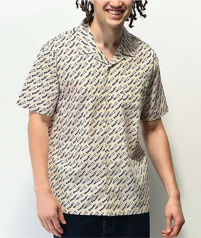 HUF Breaker Natural Button Up Short Sleeve Shirt