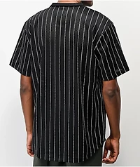 HUF Bronx Black & White Henley Mesh Baseball Jersey