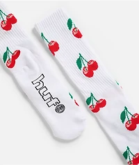 HUF Cherry Bomb White Crew Socks