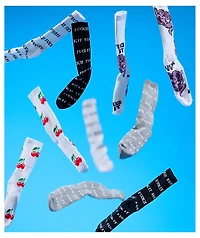 HUF Cherry Bomb White Crew Socks