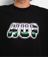 HUF Chrome Grit Black T-Shirt