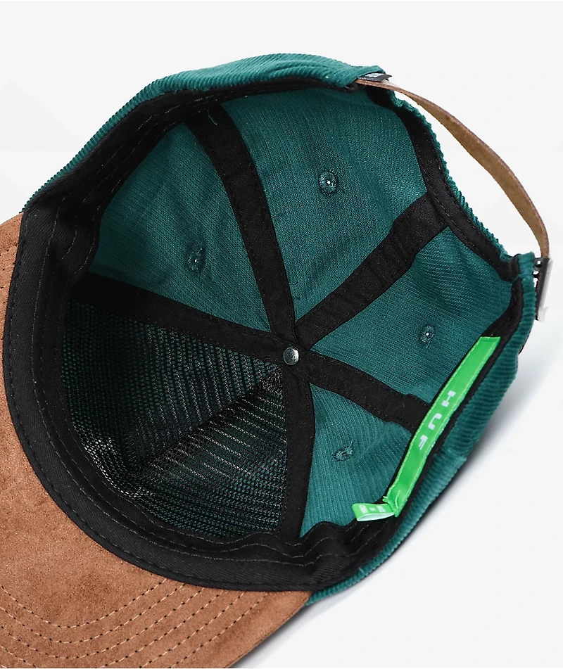 HUF Classic Green Corduroy Snapback Hat