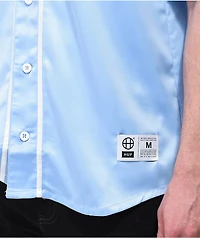 HUF Community Hands Blue Satin Baseball Jersey