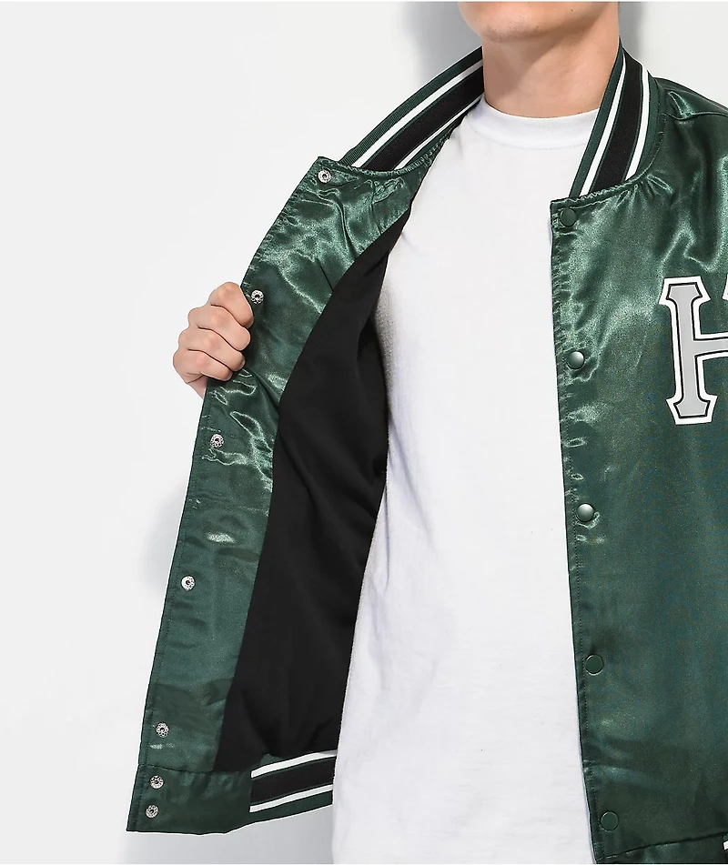 HUF Crackerjack Green Baseball Jacket
