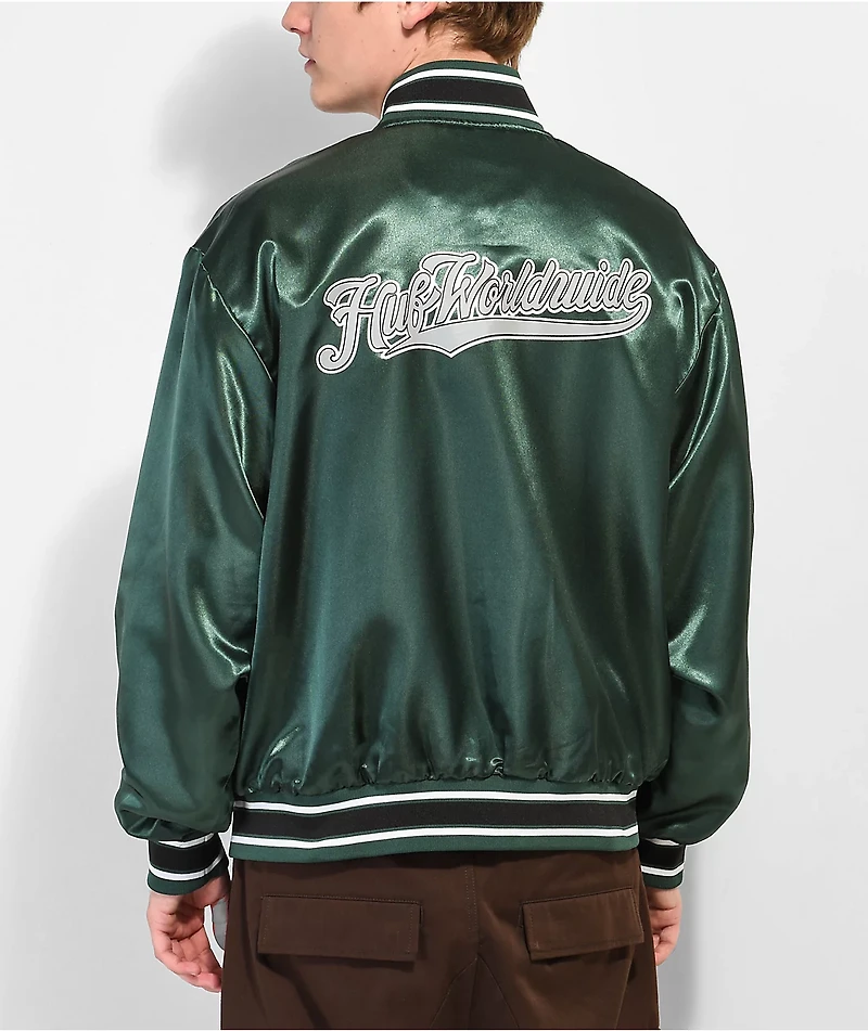 HUF Crackerjack Green Baseball Jacket