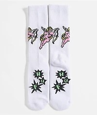 HUF Cupid White Crew Socks