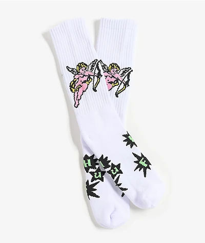 HUF Cupid White Crew Socks