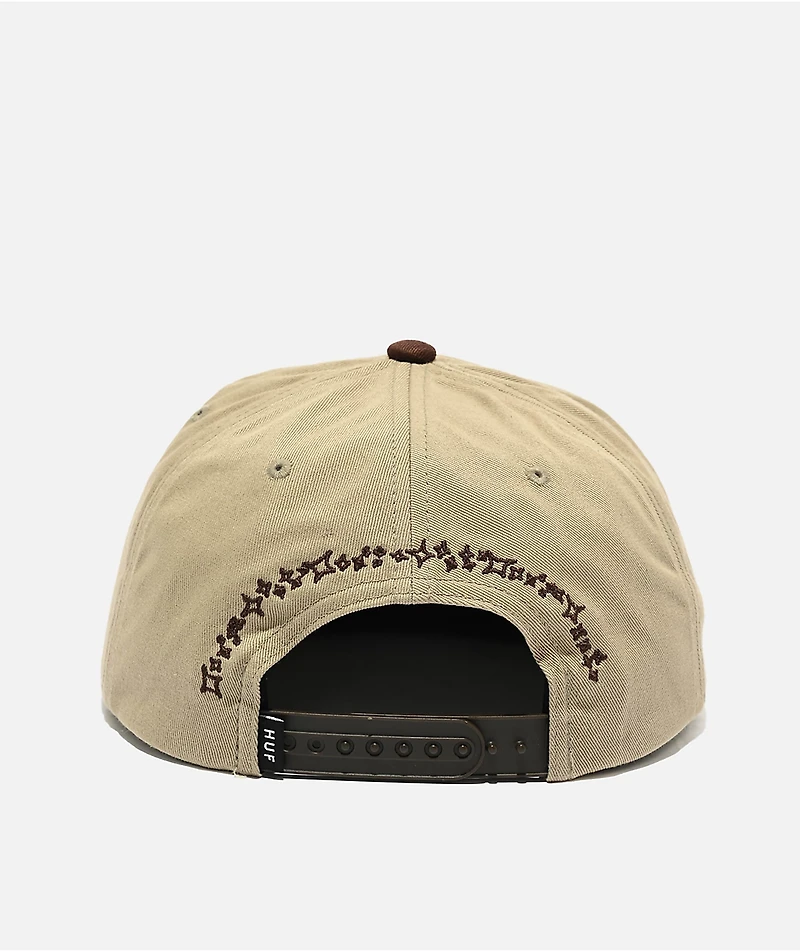 HUF Dazed Natural & Brown Snapback Hat