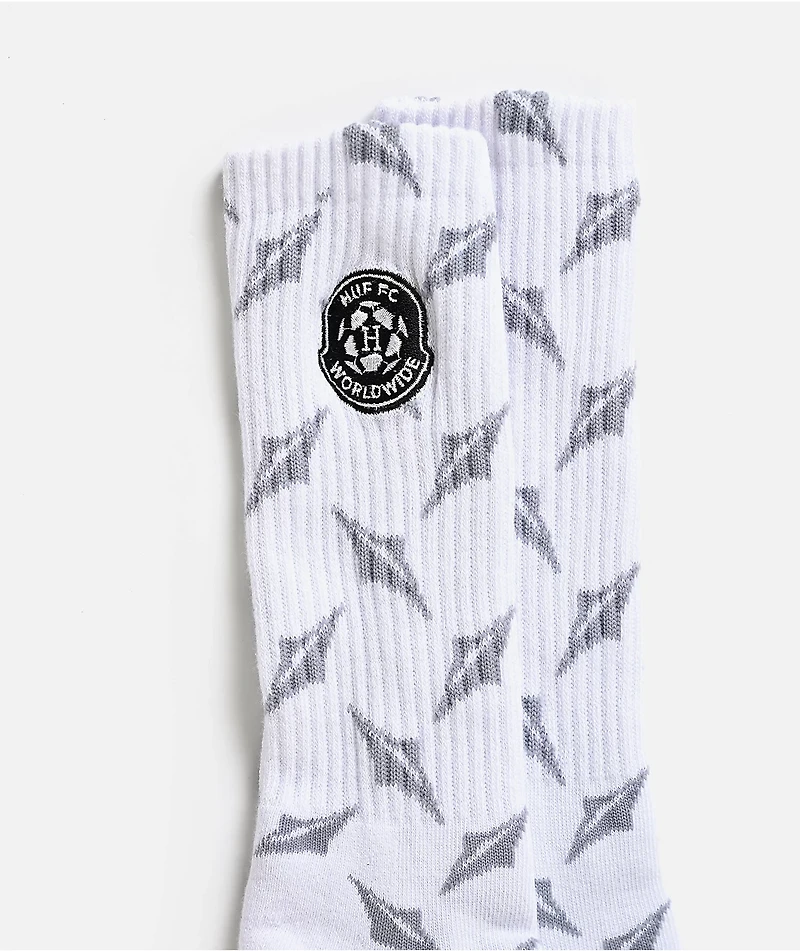 HUF Diamond Plate White Crew Socks