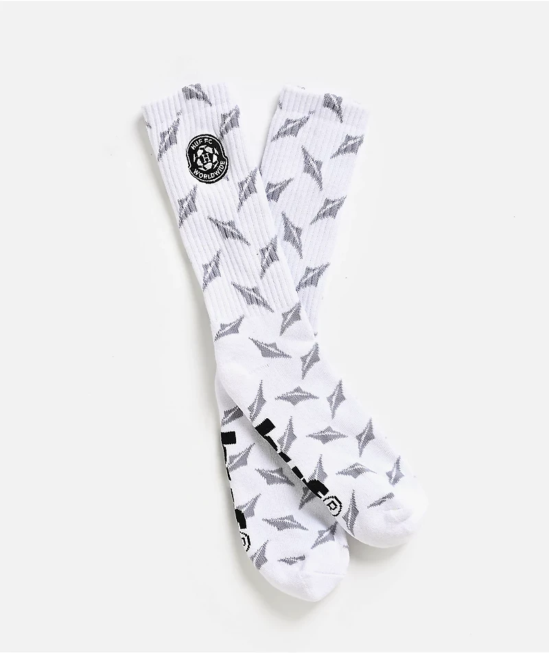 HUF Diamond Plate White Crew Socks