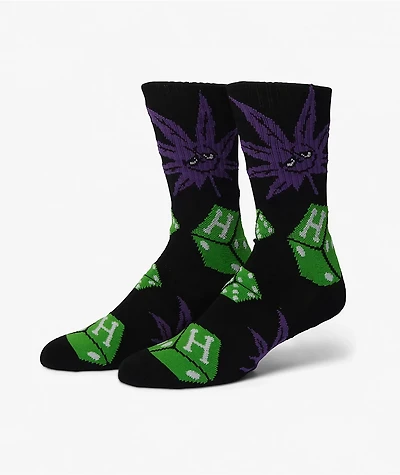 HUF Dice Buddy Black Crew Socks