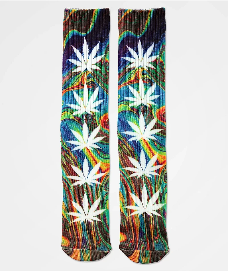 HUF Digital Plantlife Green Crew Socks
