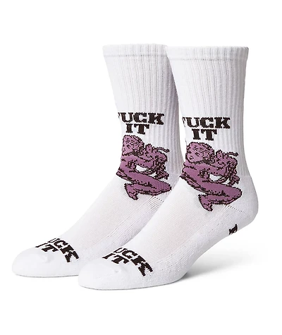 HUF Divine White Crew Socks