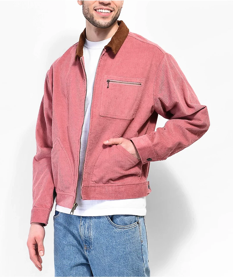 HUF Dusty Rose Corduroy Trucker Jacket