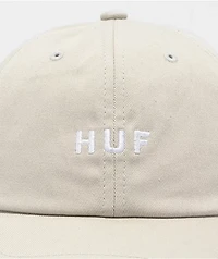 HUF Essentials Logo Cream Strapback Hat