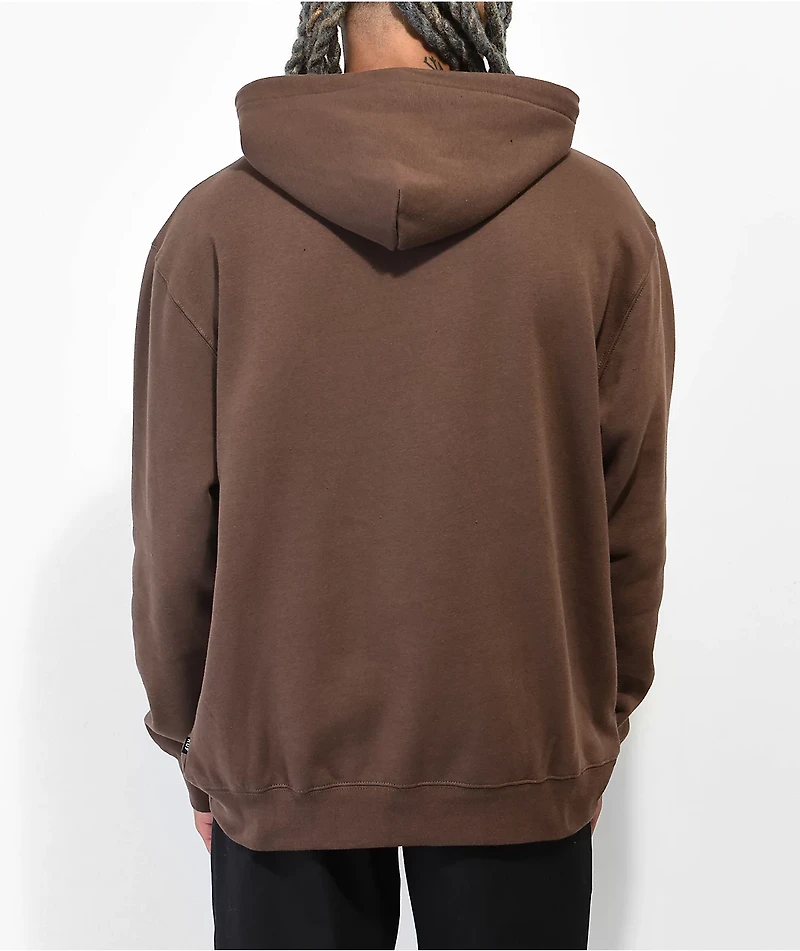 HUF Essentials OG Logo Brown Hoodie