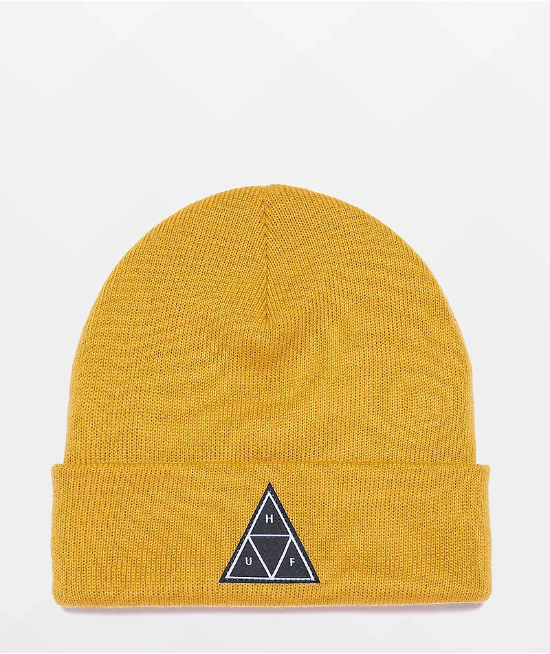 HUF Essentials Triple Triangle Gold Beanie