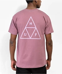 HUF Essentials Triple Triangle Mauve T-Shirt