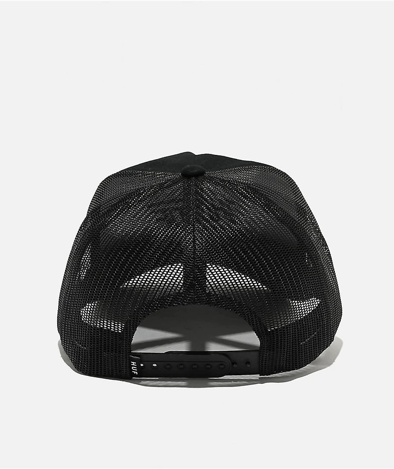 HUF Exhaust Black Trucker Hat