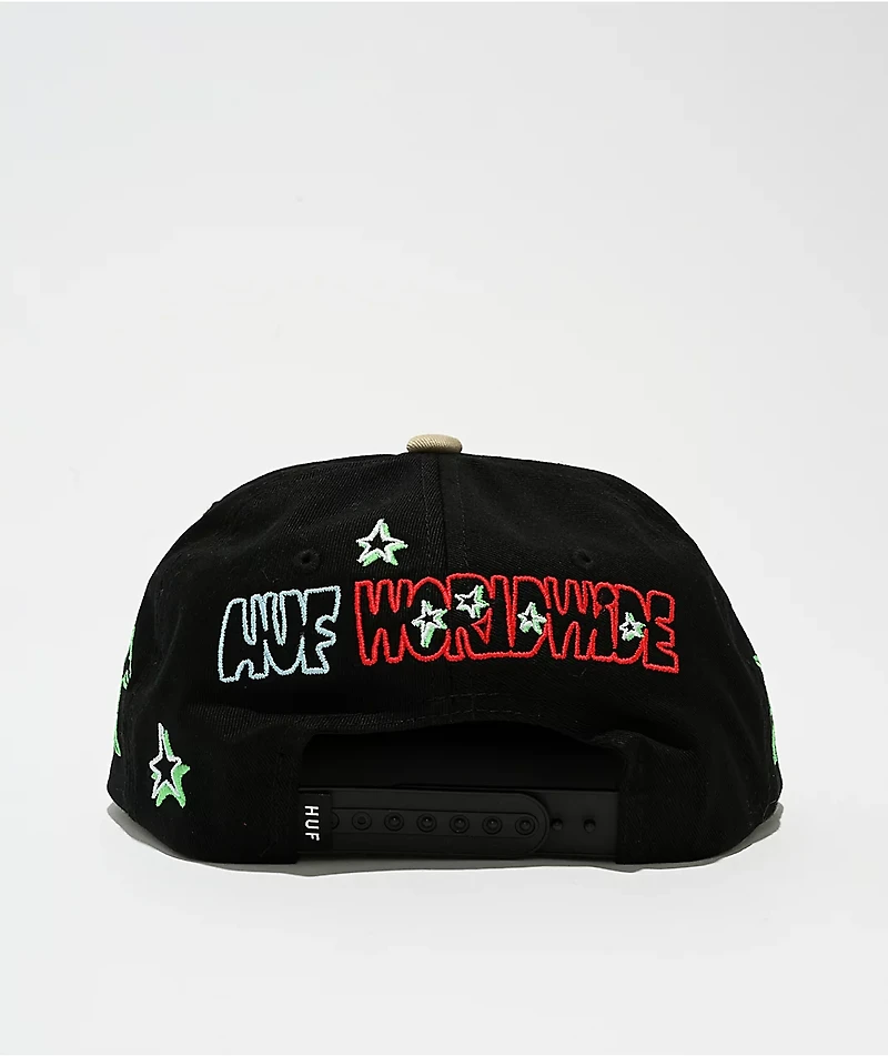 HUF Fetch Black Snapback Hat