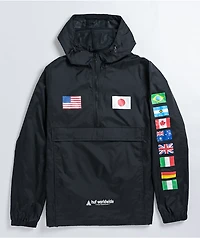 HUF Flags Black Anorak Jacket