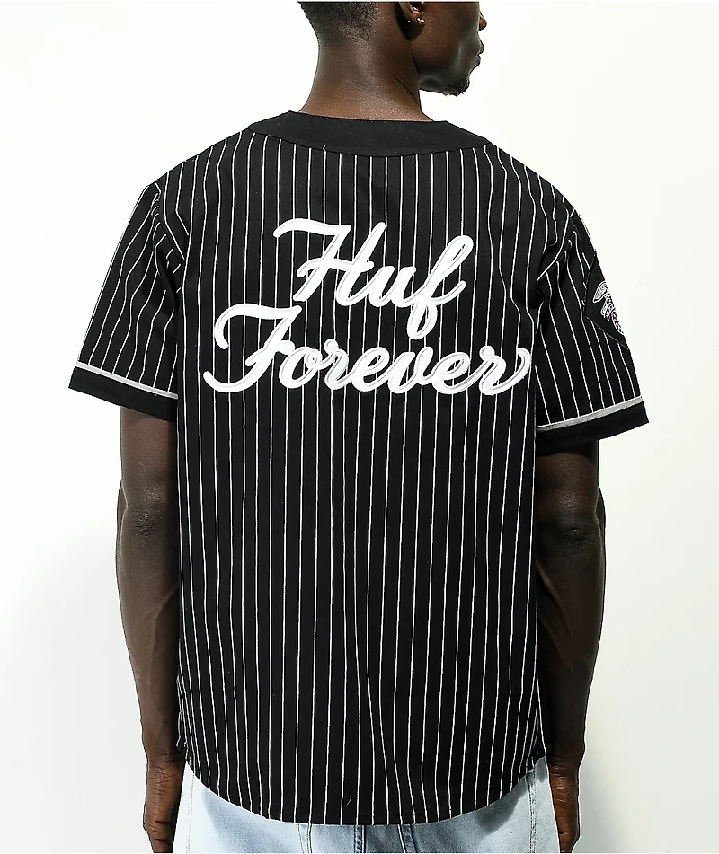 HUF Forever Black Baseball Jersey