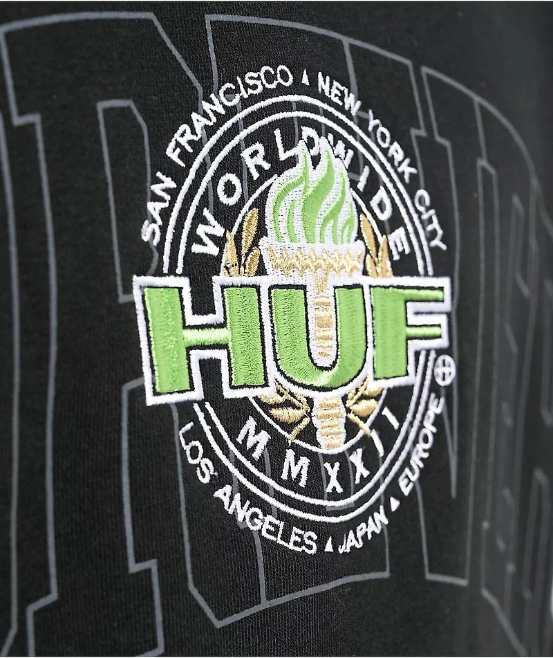 HUF Forever Torch Black Crewneck Sweatshirt