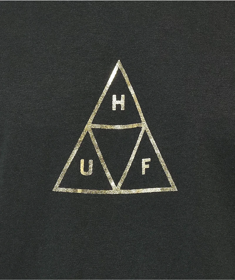 HUF Gold Triple Triangle Black T-Shirt