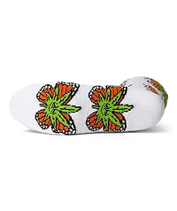 HUF Green Buddefly White Crew Socks
