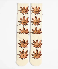 HUF Green Buddy Doodle Natural Crew Socks