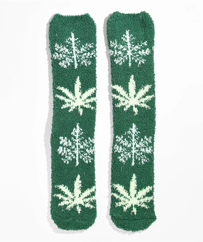 HUF Green Buddy Fuzzy Green Crew Socks