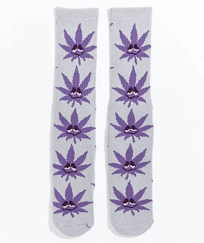 HUF Green Buddy Purple & Grey Crew Socks