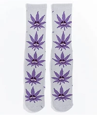 HUF Green Buddy Purple & Grey Crew Socks