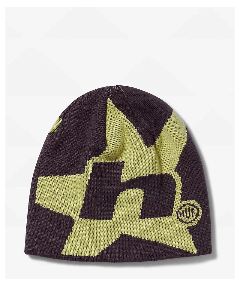 HUF H-Star Repeat Black & Olive Skully Beanie