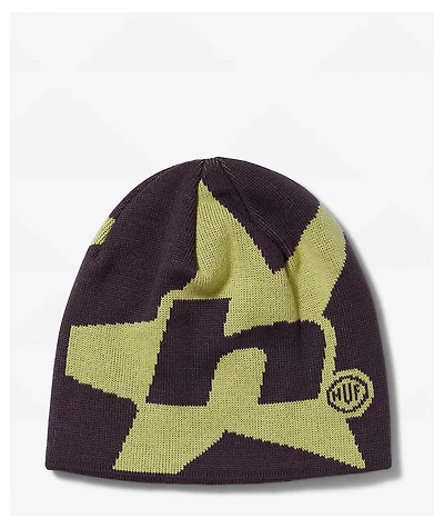 HUF H-Star Repeat Black & Olive Skully Beanie