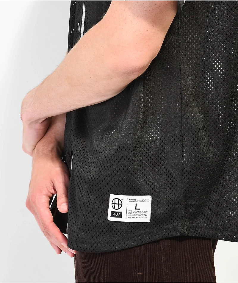 HUF Harlem Black Baseball Jersey
