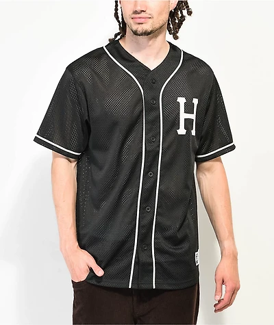 HUF Harlem Black Baseball Jersey