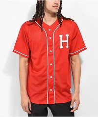 HUF Harlem Red Baseball Jersey