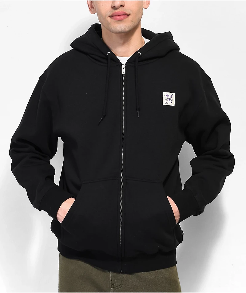 HUF Horus Black Zip Hoodie