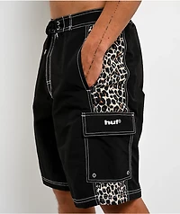 HUF Instinct Cheetah Black Board Shorts