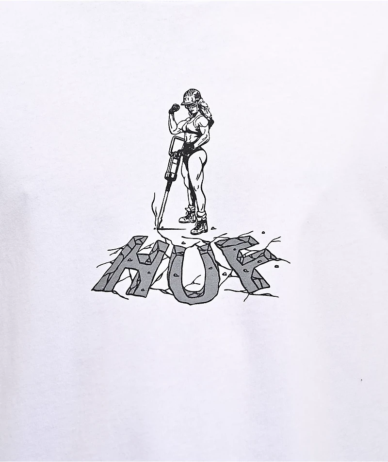 HUF Jacked White T-Shirt