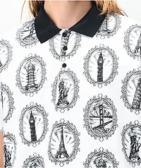 HUF Landmark White Polo Shirt