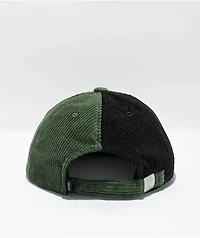 HUF Marina 6 Panel Green & Black Corduroy Strapback Hat