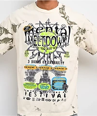 HUF Mental Meltdown Beige Tie Dye T-Shirt