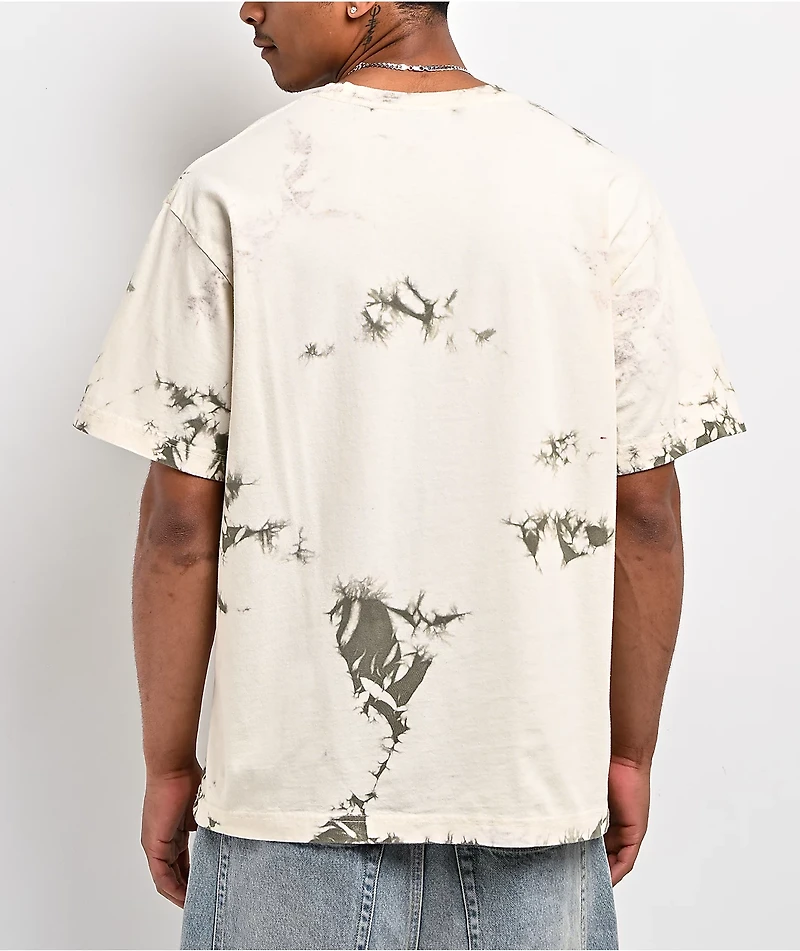 HUF Mental Meltdown Beige Tie Dye T-Shirt