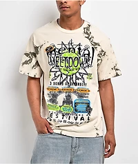 HUF Mental Meltdown Beige Tie Dye T-Shirt