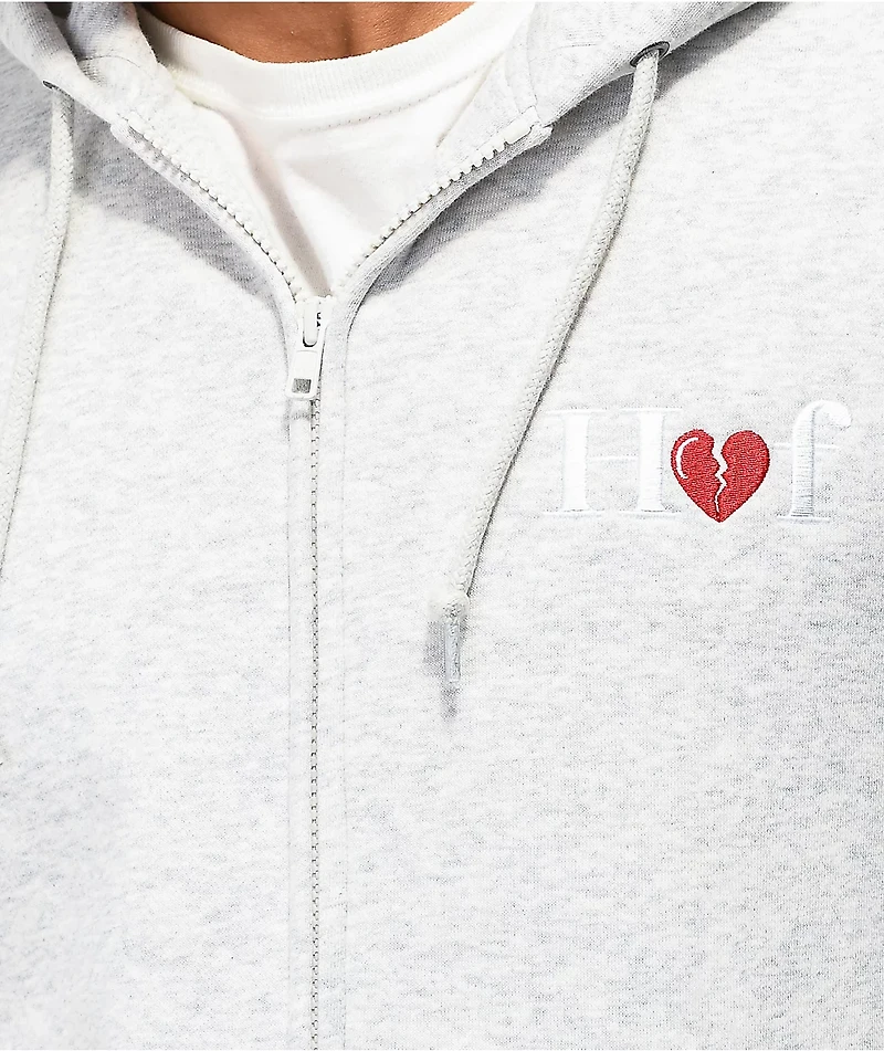 HUF Milton Light Grey Zip Hoodie