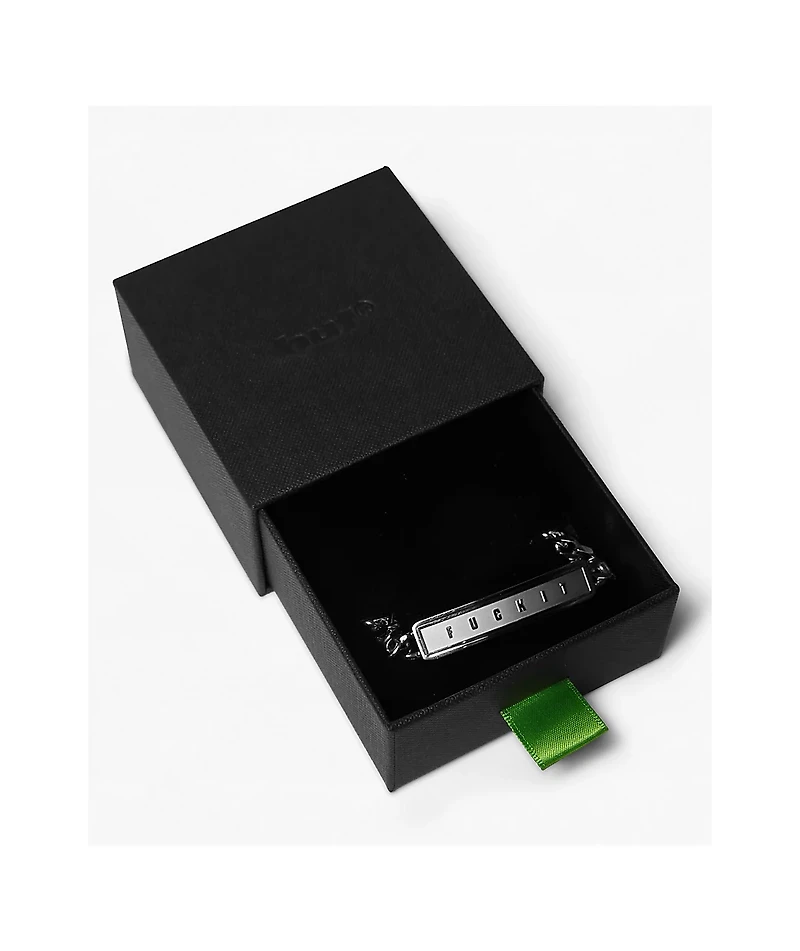 HUF Mini ID Silver Bracelet