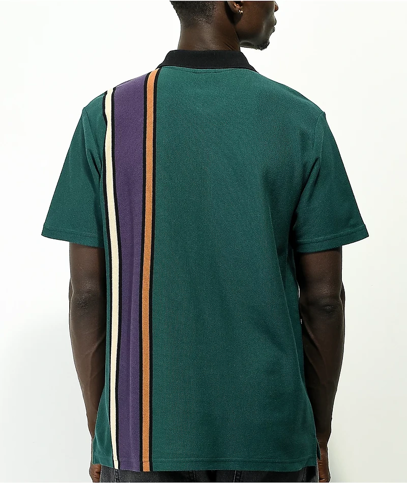 HUF Monaco Green Short Sleeve Polo Shirt